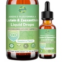 Luteïne en Zeaxanthine supplement vloeibare druppels 40mg AREDS 2 Plus Oogvitamine en minerale supplement met vitamine C E Zink Koper voor Blauw Licht Bescherming Eye Health Ondersteuning Non-GMO, Glutenvrij