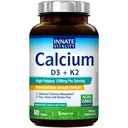 Aangeboren Vitaliteit Calciumsupplement, 1200 mg Hoge Potentie met 5000 IE Vitamine D3 & K2 MK7, Verbeterde Absorptie, voor botdichtheid, sterkte & immuniteit, niet-GMO, gemakkelijk doorslikken, 60 tabletten