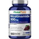 NusaPure Nicotinamide met Resveratrol (Vitamine B-3) 500 mg - 180 Vegetarische Caps (Non-GMO & Vegan)