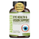 Soutien de la vision - Meilleures vitamines oculaires pour la vision trouble. Suppléments pour les yeux pour adultes avec lutéine pour la santé maculaire, la vision des yeux, la souche des yeux et la fatigue. Avec du zinc et de la vitamine A pour soutenir Sharp Vision.