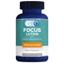 Focus Lutein pour les yeux avec méso-zéaxanthine, supplément de vitamine oculaire, 60 Compte, 60 jours d'approvisionnement, support de vision quotidienne pour les écrans numériques, lumières lumineuses, lumière du soleil, végétalien et sans sucre, fabriqués aux États-Unis