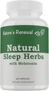 Nature's Revitation Natural Sleep Supplement - Melatonine, Valeriaanwortel, Ashwagandha, Magnesium, Kamille, Nighttime Homeopathische Herbal Slaaphulp voor volwassenen - 60 capsules