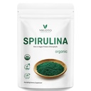 VELOTO USDA Organic Spirulina Powder, 8 oz - Rijk aan Vegan Protein, Vitaminen & Minerals 