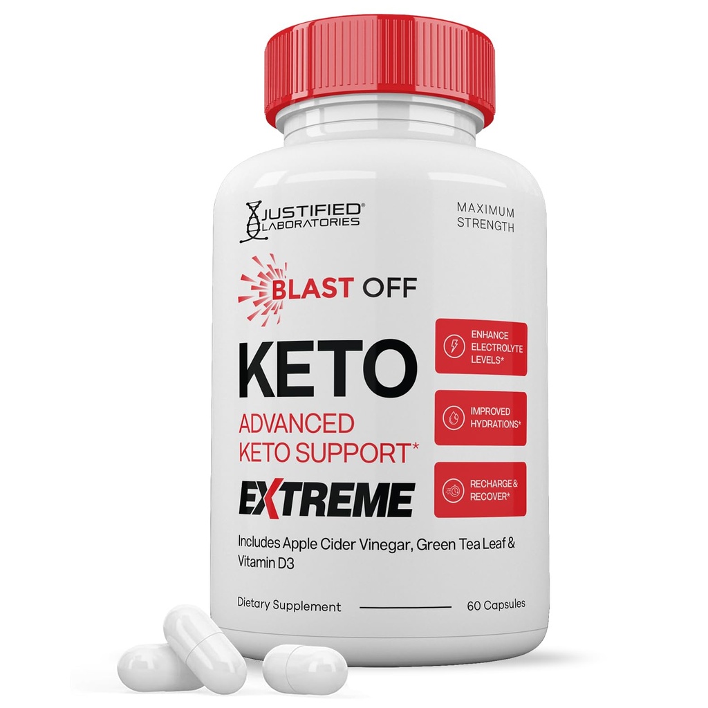 Blast Off Keto ACV pilules extrêmes 1675MG Keto soutien mélange alternative à BlastOff Keto ACV Gummies Formulé avec vinaigre de cidre de pomme extra vierge huile d'olive poudre verte feuille de thé 120 Capsules
