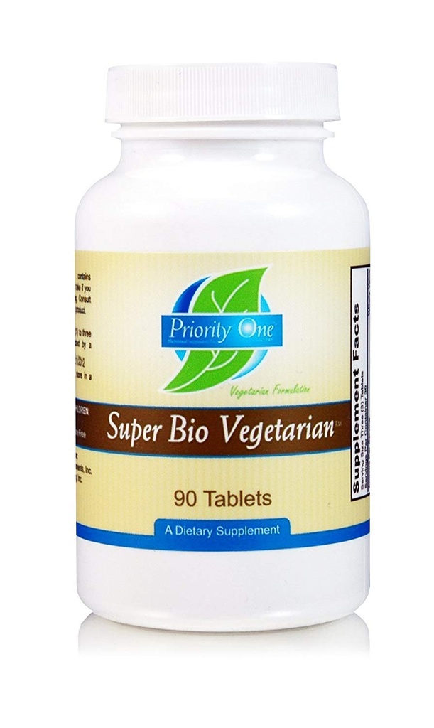 Priority One Vitaminen Super Bio Vegetarian 90 Tablets - Immuun System Support*- Klinische kracht - Voordelen van Shiitake & Maitake Paddestoelen.