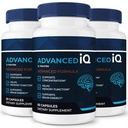 (3 Pack) Advanced IQ Capsules – AdvancedIQ Brain & Memory Support Supplement | Natural Formula for Sharp Focus, Recall & Concentration, Easy-to-Swallow Pills, Non-Habit Forming (180 Capsules)
