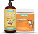 WONDER PAWS Omega Max Fish Oil Plus Probiotic Kauwen - voor honden Joint Health, Huid Vocht, Gut Health & Daily Wellness - Omega Max 16 Ounces - Probiotic 90 Kauwen