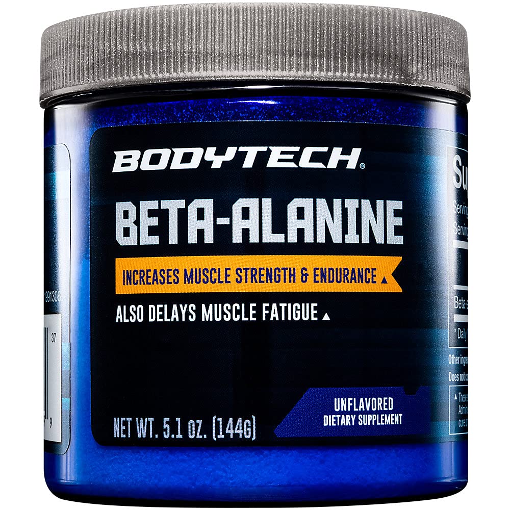 BodyTech Beta-Alanine Poeder - Ondersteunt spier endurance, prestaties en training capaciteit - Unflavored (5.1 oz, 90 Servers)