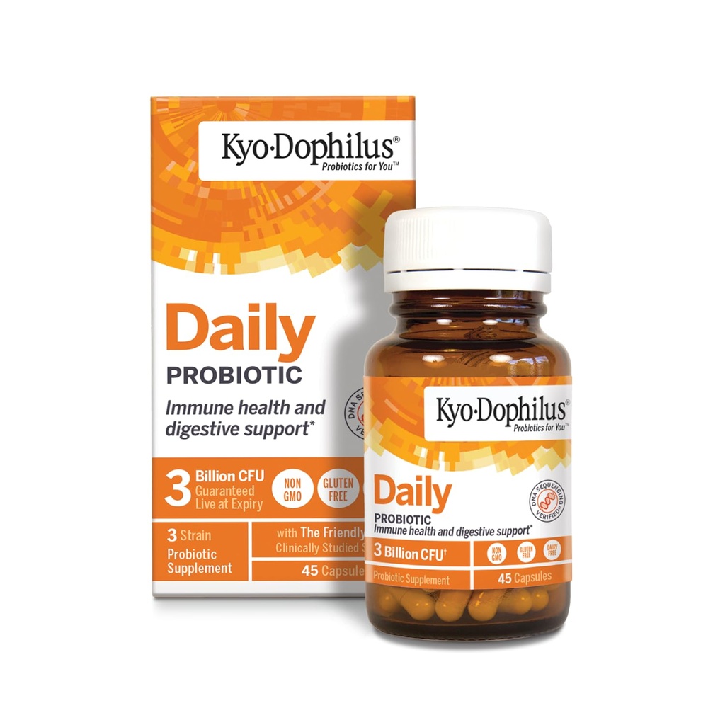 Kyolic Kyo-Dophilus Daily Probiotic, Immune Health & Digestieve Ondersteuning*, 45 Capsules