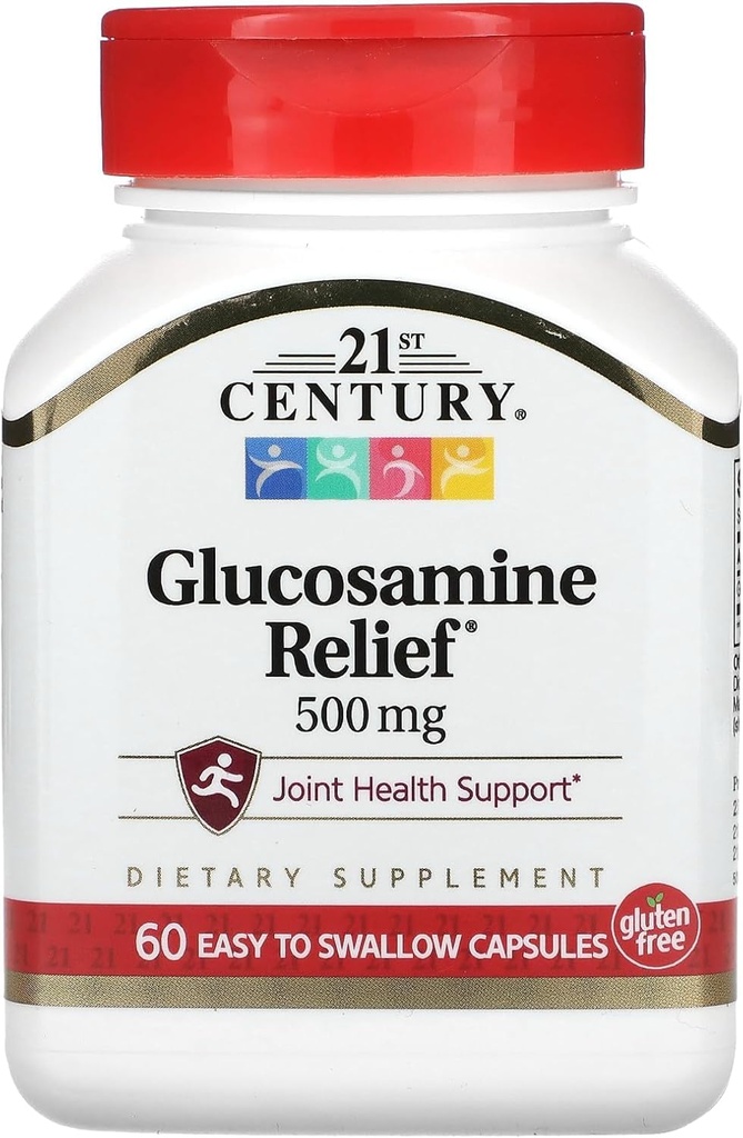 21e eeuw Glucosamine Relief 500mg - 60 Capsules, Verpakking van 2