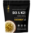 microlabsTM Extra Sterkte D3 K2 Vitamine 10.000 IE Softgels met Kokosolie 
