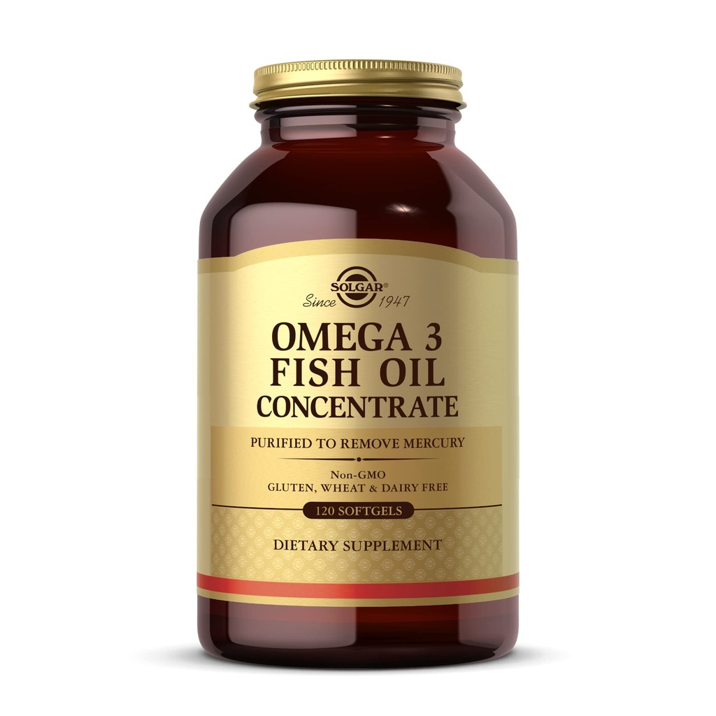 Solgar Omega-3 Visolieconcentraat - 120 Softgels - Ondersteuning voor gewrichts- en stofwisselingsgezondheid - Glutenvrij, non-GMO, zuivelvrij - 60 porties