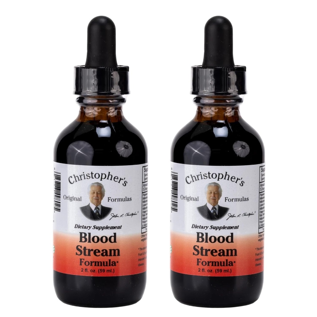 Christopher's Original Formulas Blood Stream Formula, 2 oz Glycerine Extract - Natural Herbal Blend - Pack of 2