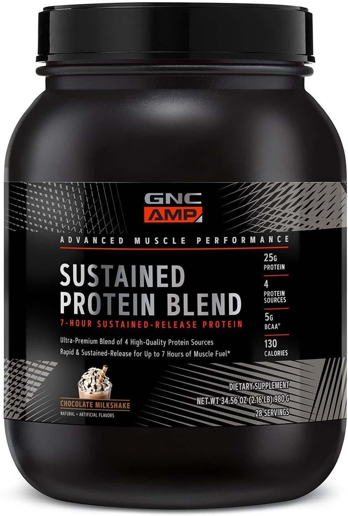 GNC AMP Sustained Proteine Blend - Chocolate Milkshake (28 Servings)