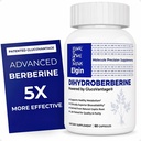 Elgin® Precision Berberine Supplement - Patented GlucoVantage Dihydroberberine Supplement 5X Absorption, Supports Healthy Weight Management*, Gentle on Stomach, Non-GMO 60 Veggie Capsules