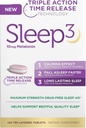 NB Sleep3 Triple temps d'action libération Melatonine aide au sommeil, 10mg, force maximale, sans médicament, 120 comprimés tri-layered, avec L-Theanine