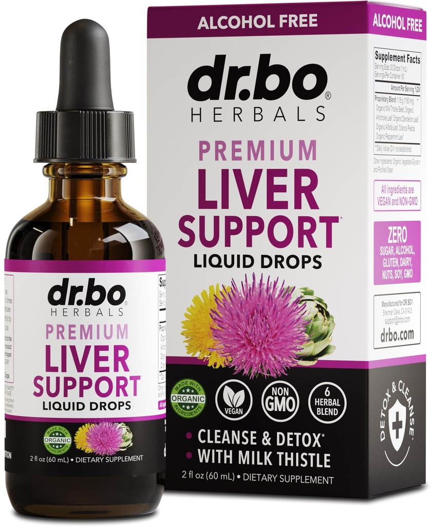 Lever Reiniging Detox & Reparatie Biologische - Natuurlijke lever Ondersteuning Supplement vloeibare druppels, melk distel Dandelion, Chanca Piedra Extract, Artichoke - Gallblad Health Formula Supplementen vloeibare druppels 2oz