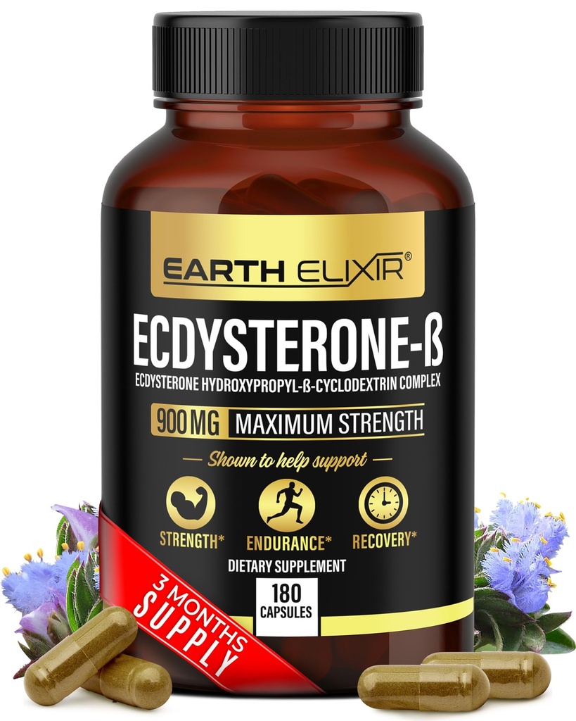 Earth Elixir Ecdysteron Supplementen 900mg (180Capsules) 