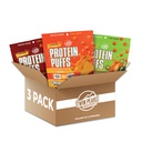 Twin Peaks Ingredients Low Carb, Keto Friendly Protein Puffs, (Variety Pack, 2.1 Ounce), 2 Servers, 3 Pack (60g, 42g Proteïne, 4g Carbs)