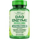 Enzyme DAO (Diamine Oxidase) - Enzymes digestifs pour les femmes et les hommes - 30 000 HDU - Suppléments santé Gut - Soutien à l'histamine digestive - Enzymes pour la digestion - 60 capsules