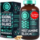 Bloc d'histamine 10:1 Suppléments de flavonoïdes - Quercetin, Sting Nettle, Atermesia Source naturelle de flavonoïdes - Balance d'allergie saisonnière, Bloceur d'histamine - 60 Caps antiallergiques homéopathiques
