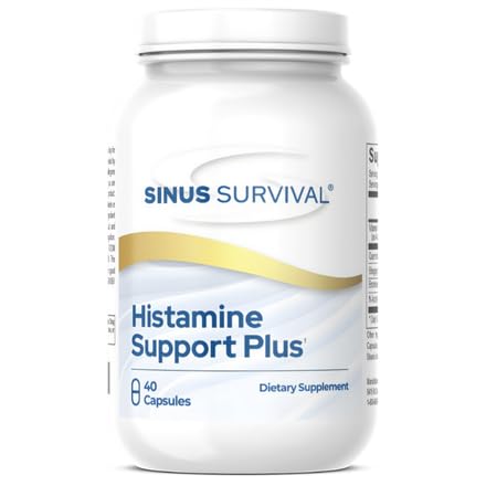 Histamine Support Plus Natural Histamine Blocker & Allergy Relief Supplement Supports Sinus Health, Immune Balance & Non-Drowsy Histamine Regulation - 40 Count