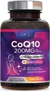 Co-enzym Q10 200mg per Serving Supplement - Ultra High Absorptie, Antioxidant voor Hart Gezondheid en Energie Productie Ondersteuning - CoQ10 (Ubichinon) Co Q 10 Supplement & Vitaminen 100mg Elke - 120 Softgels