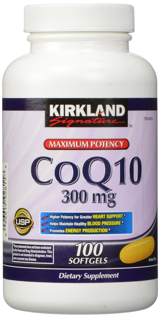 Kirkland Handtekening COQ10 100 Softgels, 300 mg, 6,4 Ounce