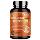 NATURE TARGET Ubiquinol CoQ10 400mg softgels avec PQQ & Turmeric, supplément haute absorption Coenzyme Q10 avec ALA et poivre noir, antioxydant pour la santé du coeur et du cerveau, production d'énergie, 120 Compte