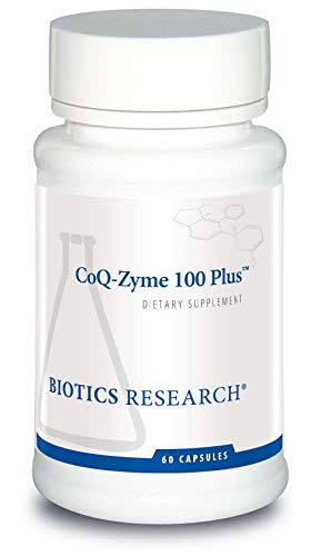 BIOTICA ONDERZOEK Coq Zyme 100 Plus 100 mg Emulsified Co Q10, hoge absorptie, toegevoegde B-complexe vitamines, hartgezondheid, gezonde energieniveaus 60 capsules