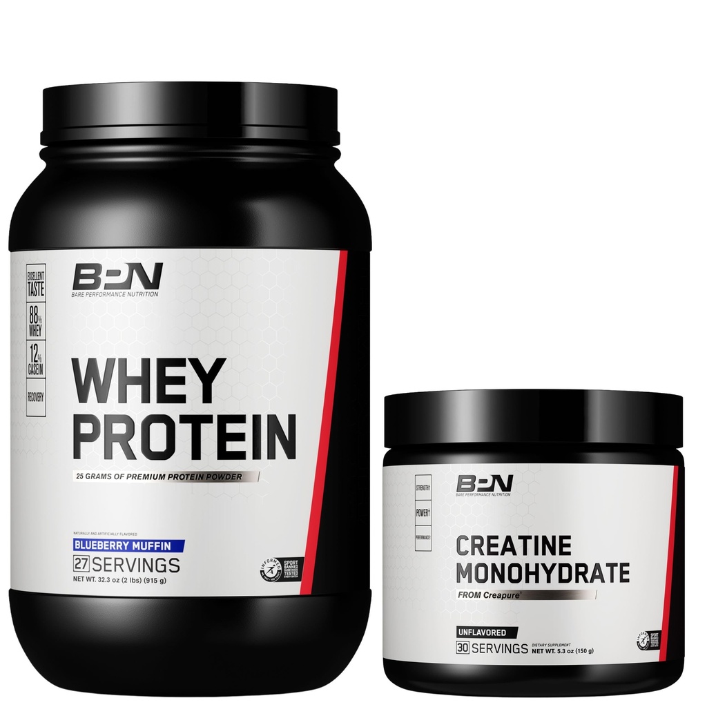 BARE PERFORMANCE NUTRITION BPN Wei Blueberry Muffin Proteïne + Creatine Bundle