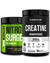 Pré-entraînement à la nitrosurgie Jacked Factory en cerise noire et monohydrate de créatine pour les hommes et les femmes