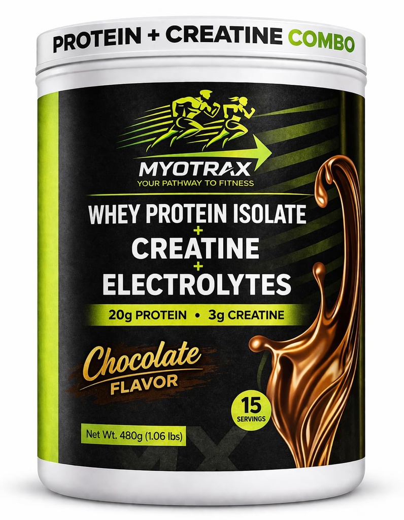 Proteïne en Creatine Poeder Combo: Wei Proteïne Isolaat Proteïne Poeder met Creatine & Elektrolyten 