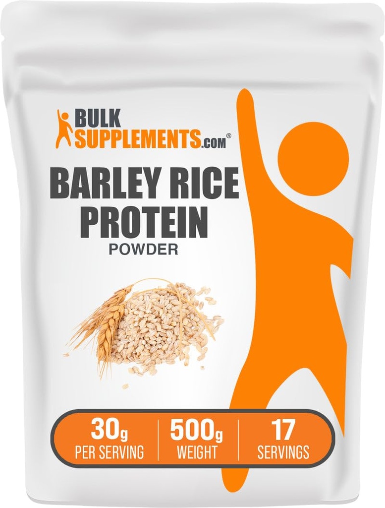 BulkSupplements.com Gerst Rijst Proteïne Poeder - Vegan Proteïne Poeder, Sport Voeding - Unflavored & Dairy Free, 30g per Serving, 500g (1.1 lbs) (Pack of 1)