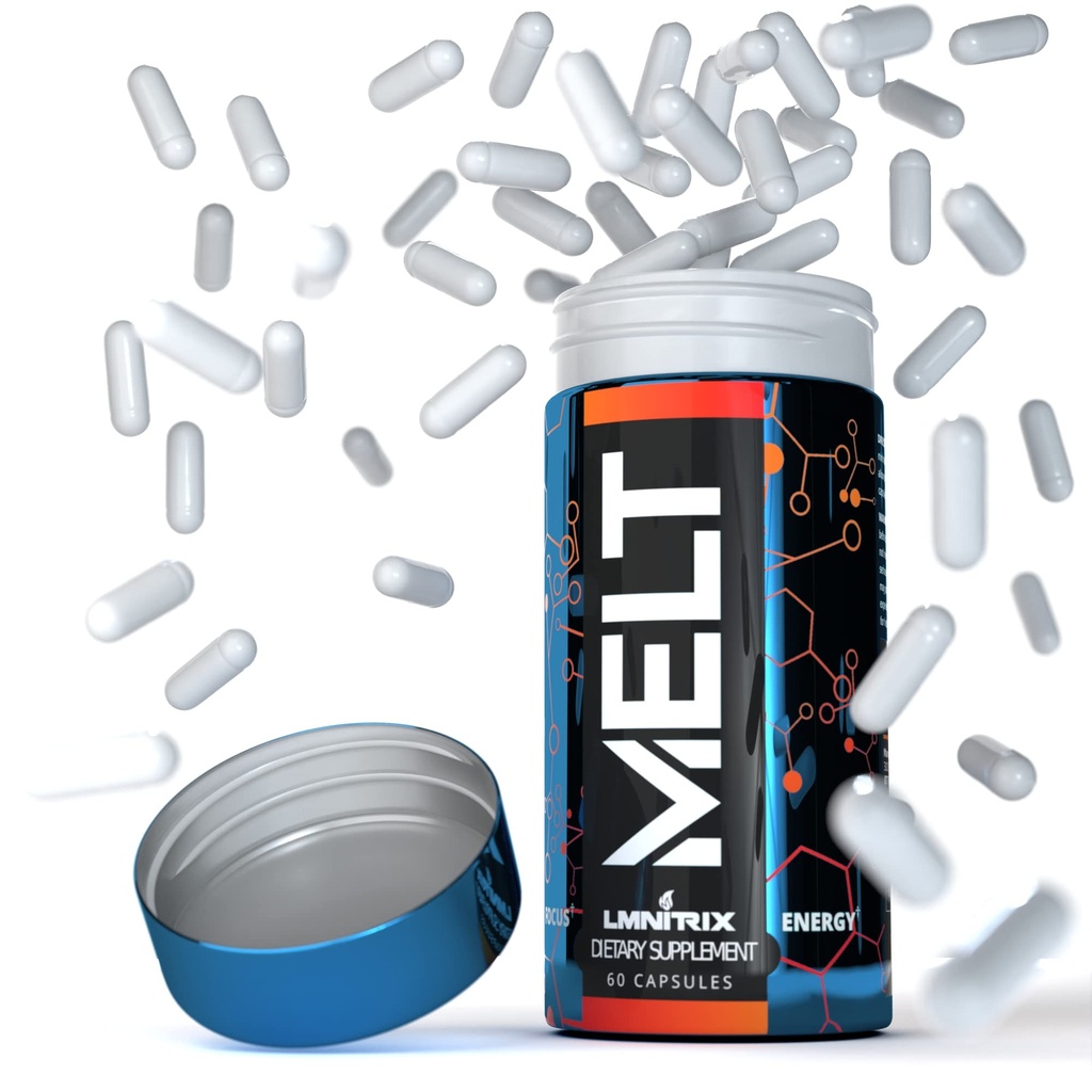 MELT EXT - Extreme Thermogénique Fat Burner - Powerful Weight Loss Aid, plus fort que la plupart des pilules de régime - True Plateau Destroyer - Perdre du poids rapidement pour les hommes et les femmes - Résultats réels - 60 capsules