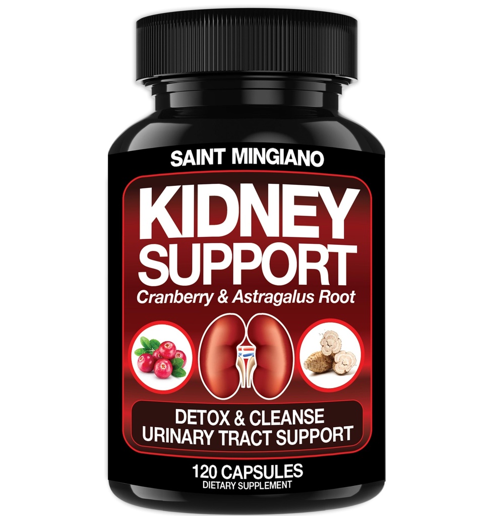 Nierondersteuning Reiniging Detox & Repair -120 Capsules - Cranberry & Astragalus Wortel pillen voor vrouwen en mannen . . Hoge sterkte Lever Reiniging Detox Ondersteuning van urine Tract & Bladder Gezondheid