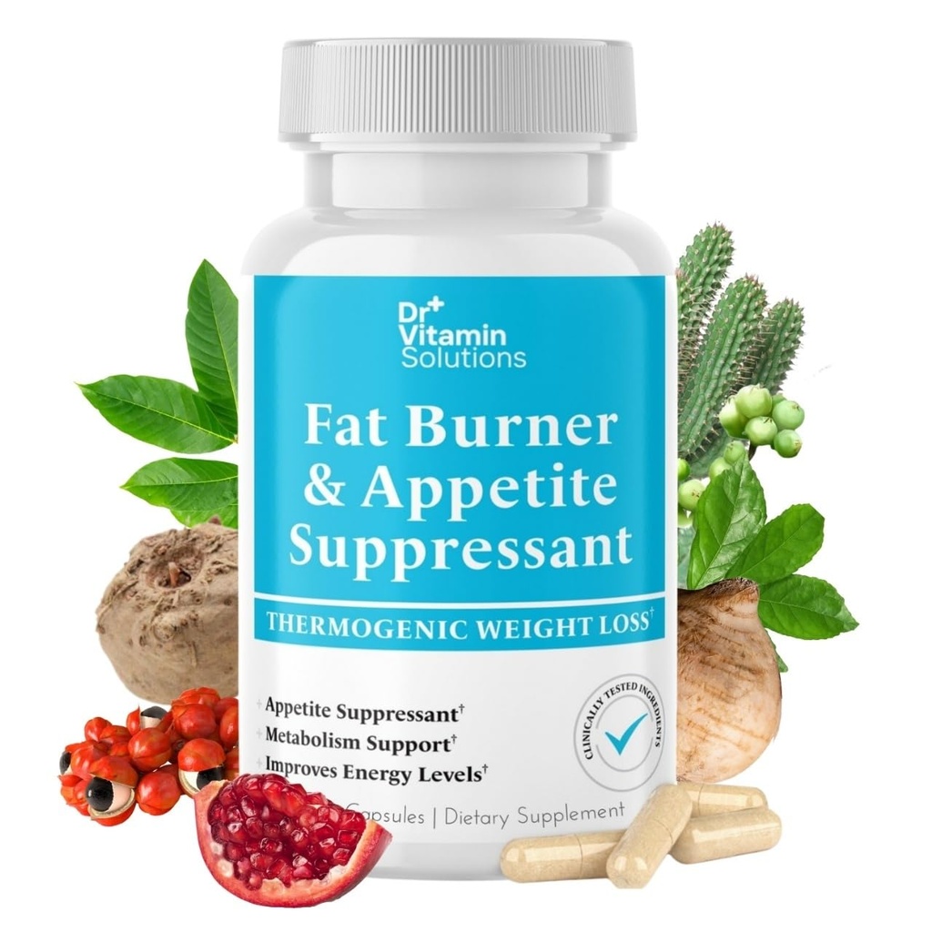 Vetbrander voor vrouwen en mannen - Apetite Suppressant voor gewichtsverlies - Pillen w/Metabolisme Booster Thermogene gewichtsverlies supplement - Chroom, Cafeïne en groene thee - 30 capsules