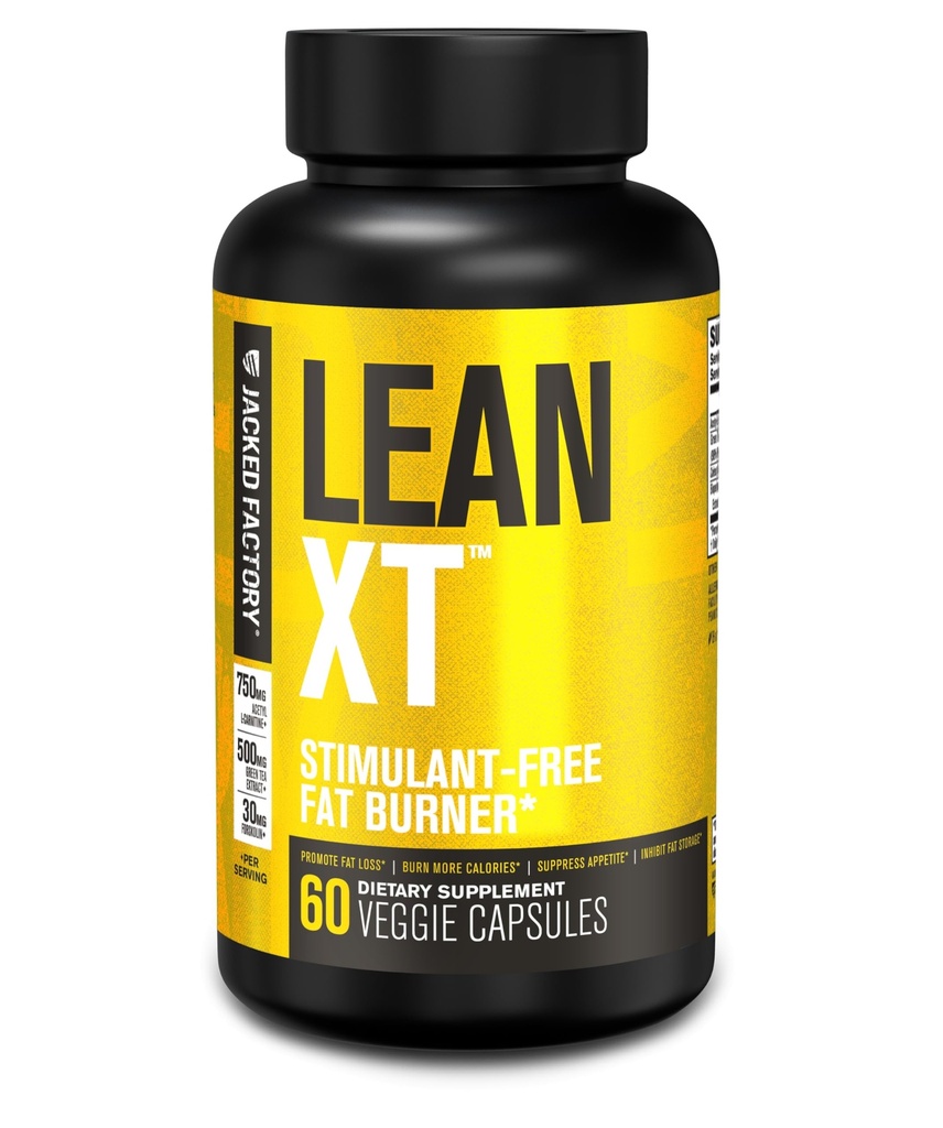L'usine Jacked Lean-XT brûleur de graisse sans caféine - Supplément de perte de poids non stim, suppresseur d'appétit et booster le métabolisme