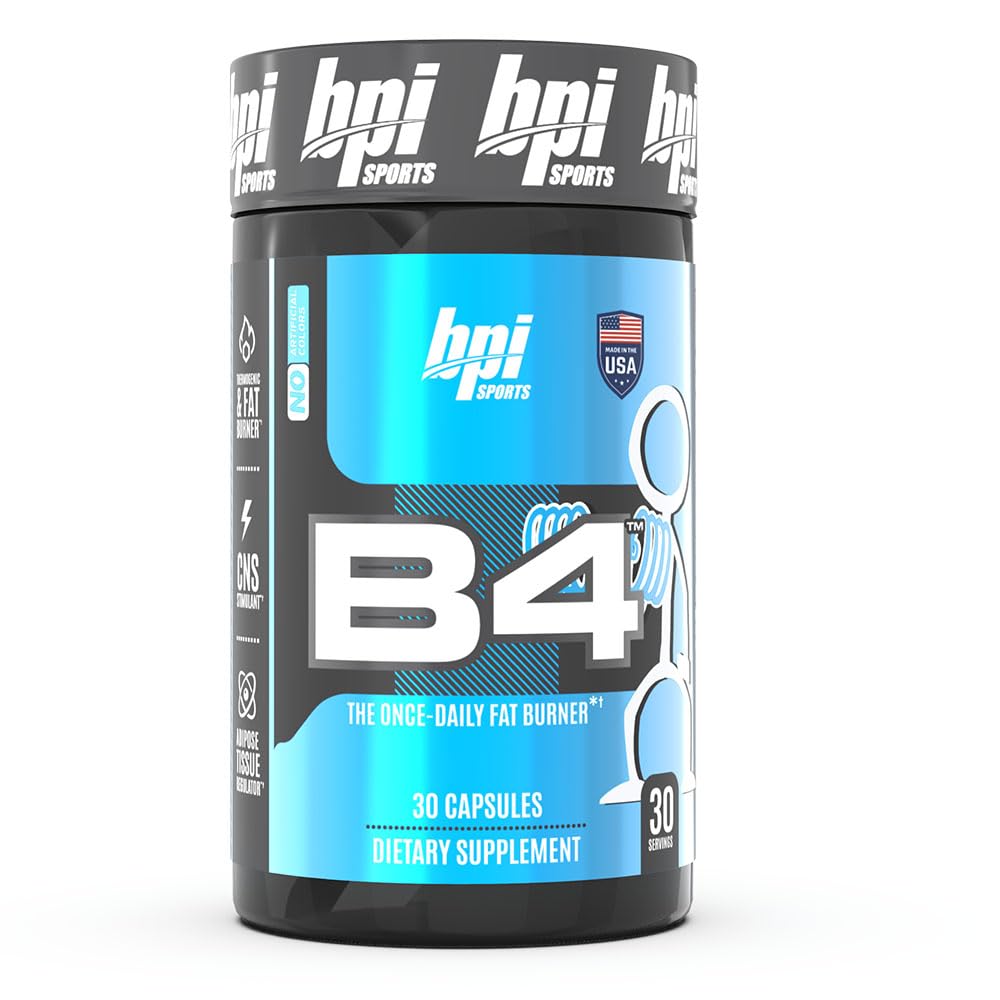 BPI Sport Nite Burn Nighttime Fat Burner & B4 Extra sterke Fat Burner Capsules Bundle - 60 porties
