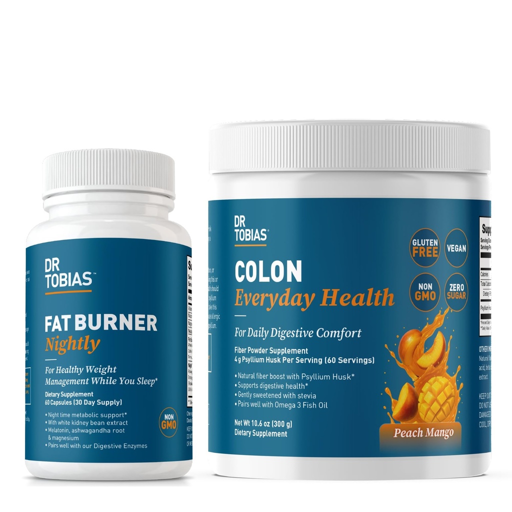Dr. Tobias Fat Burner Nightly & Colon Everyday Health Peach Mango 
