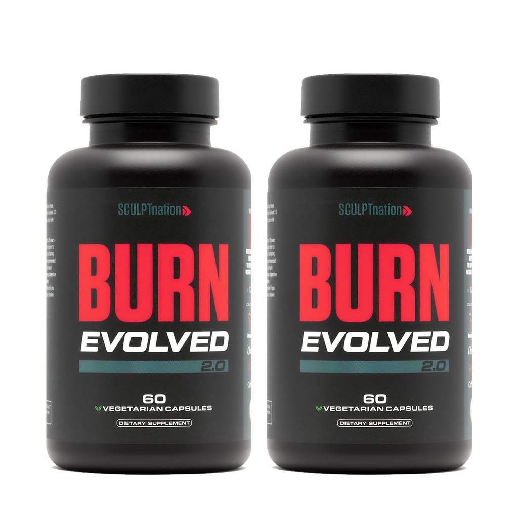 Sculpt Nation by V Shred Burn Day for Men - Metabolisme Booster with Cayenne, Gymnema Leaf Extract, and Alpinia Galanga Root Powder - 2-Pack - 60 Capsules