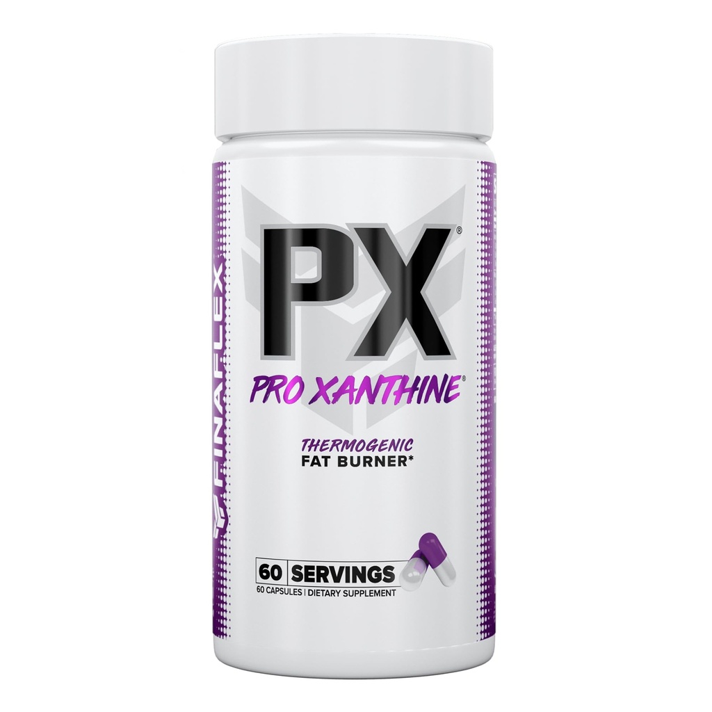 FINAFLEX PX PRO Xanthine - 60 capsules - Thermogenic - bevordert energie, focus en eetlust Suppressie - met cafeïne en theeCrine - 60 porties
