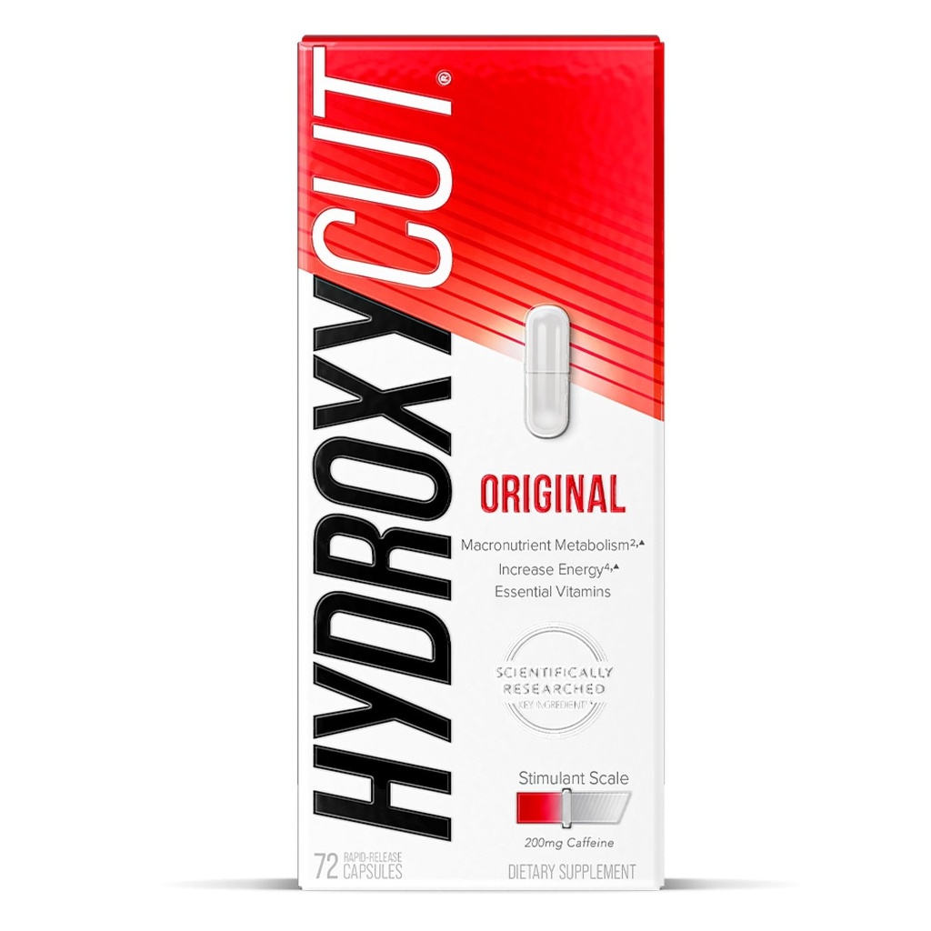 Hydroxycut Original - 72 capsules à libération rapide - 200 mg de caféine - Boost Métabolisme, Calories de brûlure, Augmenter l'énergie - pour les femmes et les hommes