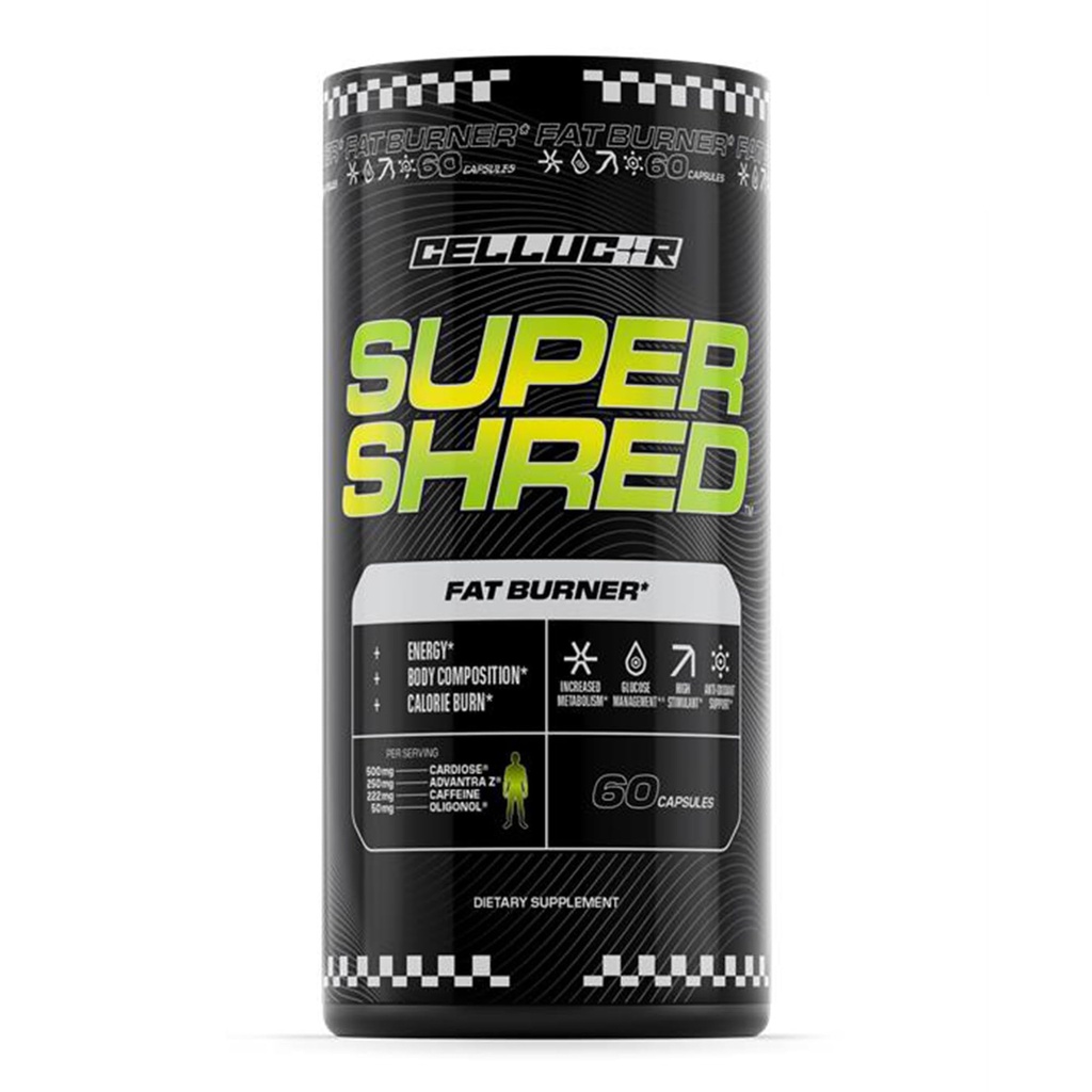 Cellucor Super ShredTM Fat Burner Thermogenic Power & High Stimulant Energy 60 capsules
