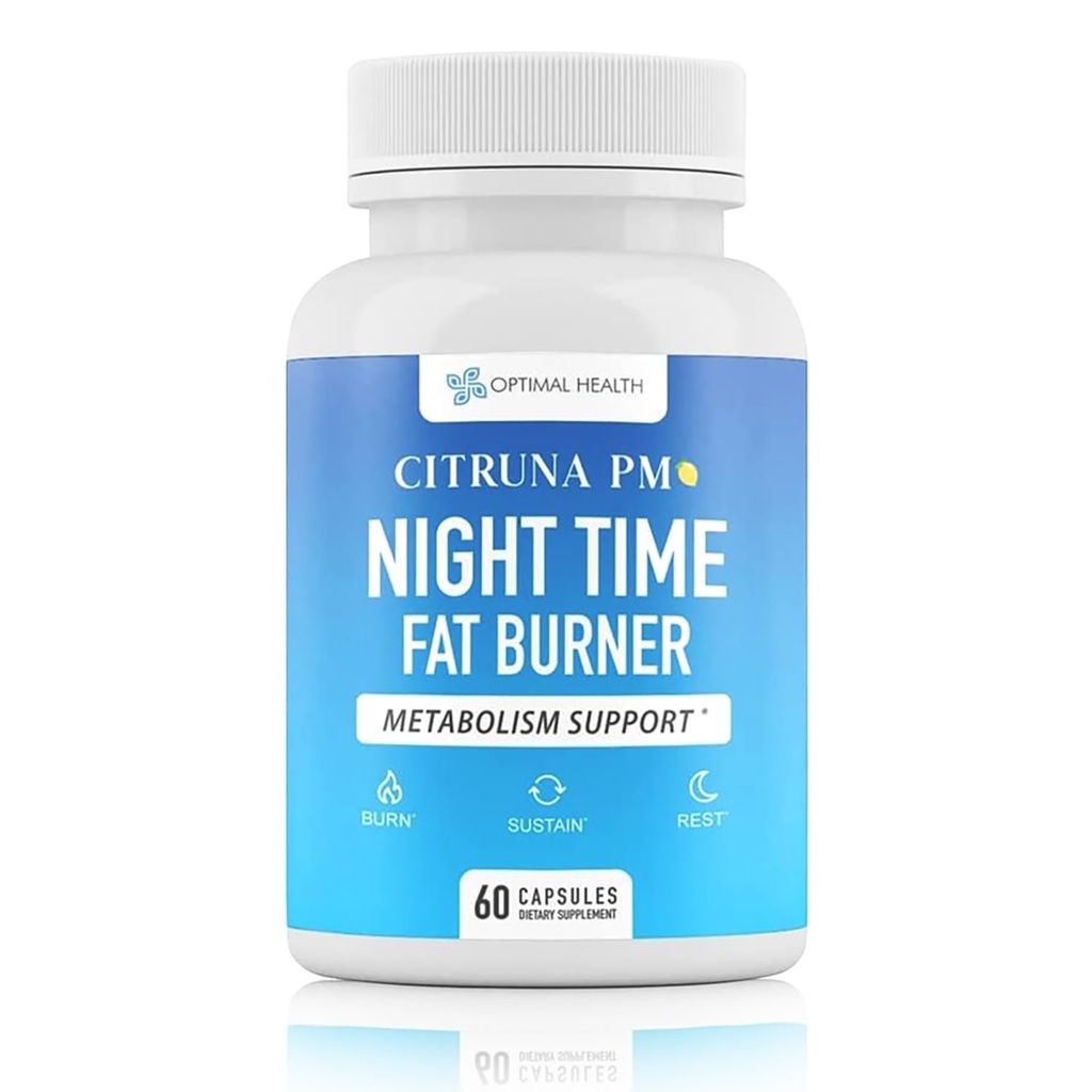 PM Supplément de perte de poids de nuit pour les hommes et les femmes- pilules naturelles de perte de poids infusées avec Ashwagandha, baume de citron, 5-HTP - pilules anti-appétit de nuit de perte de graisse - 60 capsules