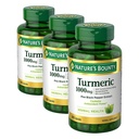 Nature's Bounty Kurkuma met zwarte peper Extract,Ondersteunt Antioxidant Health,1000mg,60 Capsules,(Pack of 3)