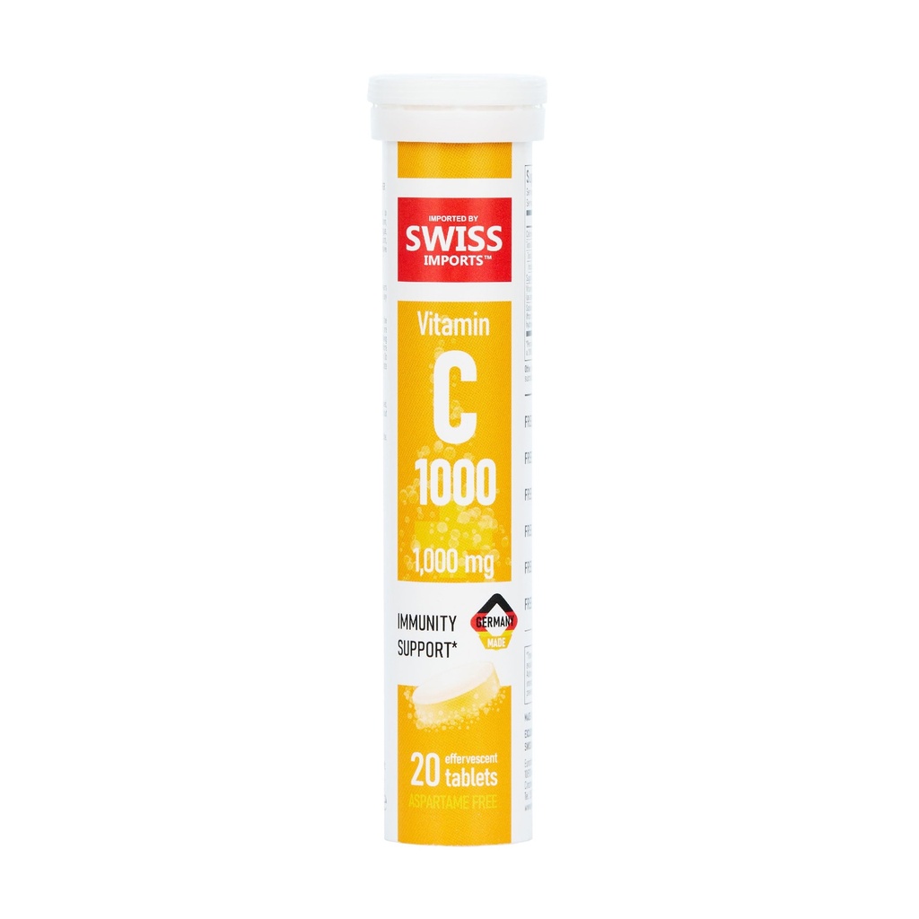 Bruisend vitamine C 1000mg Dieetsupplement, 3-pack, 60 tabletten