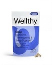 Thermogénique de nuit Wellthy - Vitamine B6, Ashwagandha & Melatonine - Thermogénique de nuit pour les femmes - Thermogénique Belly - Suppléments naturels de perte de poids pour les femmes, 60ct