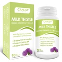 CANLIST Milk Thistle Capsules 1000mg, Potent 9:1 Extract, Levergezondheidsondersteuning, Detox & Cleanse, Antioxidant & Gut Health, Non-GMO, Glutenvrij, 90 Capsules