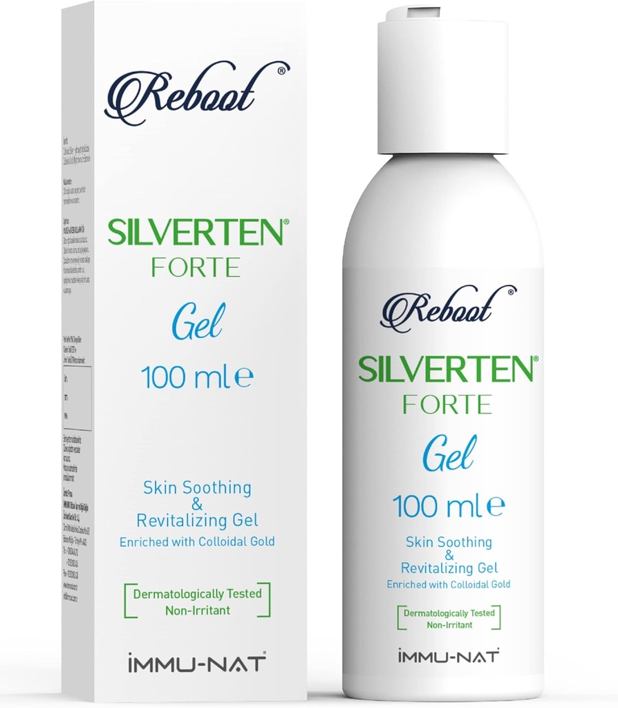 Reboot Silverten Forte - Antimicrobieel Silver Wound Care Gel - 3.4oz - Fast First Aid Relief for Burns, Itching & Scars - Cooling, Soothing & Revitalising - Safe for Kids & Pets